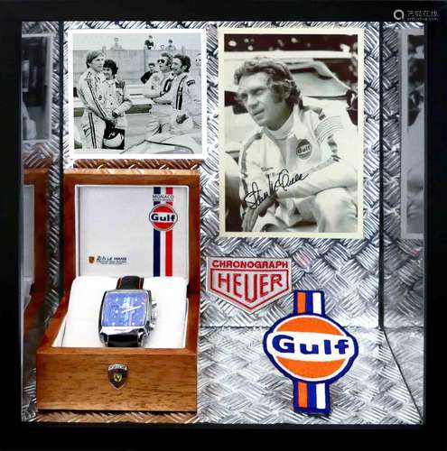 STEVE McQUEEN. Montre anniversaire Gulf Le Mans. Dans sa boî...