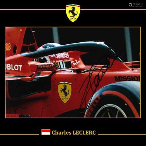 Charles LECLERC. Photo couleur dédicacée par Charles Leclerc...