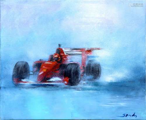 Victor SPAHN (né en 1949). F1 sous la pluie (Michael Schumac...