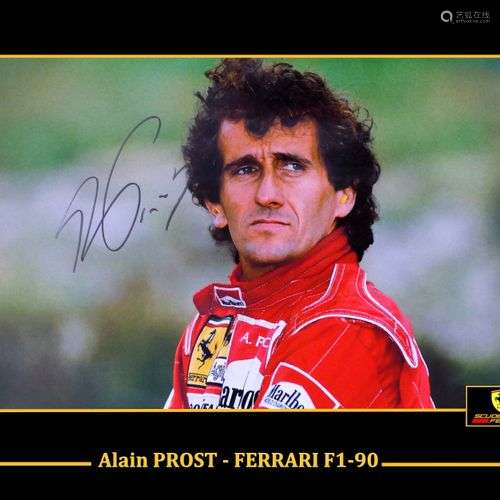 Alain PROST. Photo couleur dédicacée par Alain Prost. Surnom...