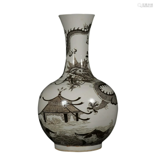 MOCAI 'DRAGON AND FISH' VASE