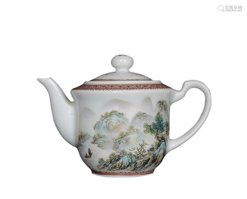 QIANJIANGCAI 'LANDSCAPE' TEAPOT