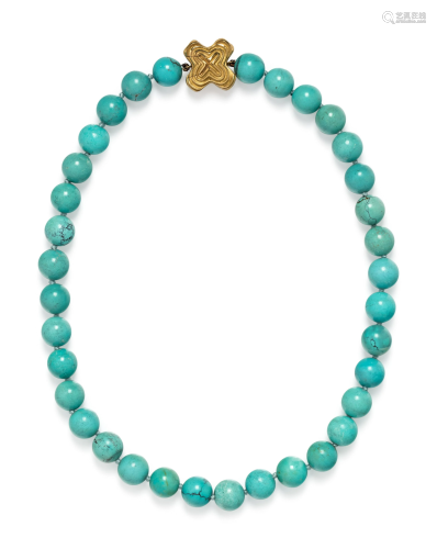 CHRISTOPHER WALLING, TURQUOISE BEAD NECKLACE