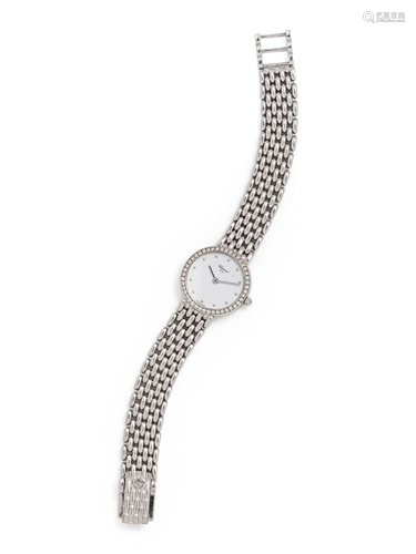 CHOPARD, 18K WHITE GOLD AND DIAMOND WRISTWATCH