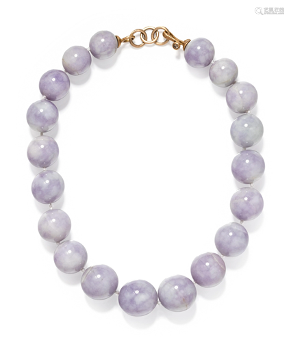 ANGELA PINTALDI, LAVENDER JADEITE BEAD NECKLACE