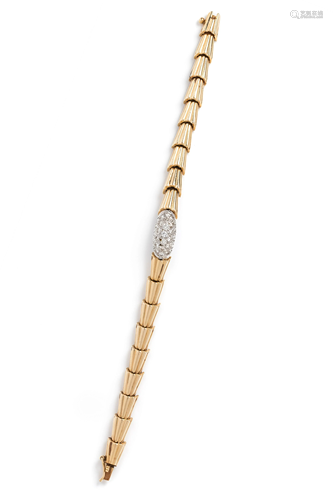 YELLOW GOLD AND DIAMOND BRACELET