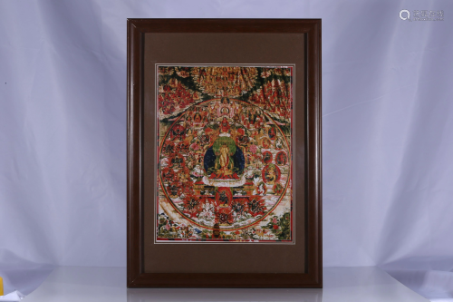Tibet Oil Paper Tara Thangka Hang Screen