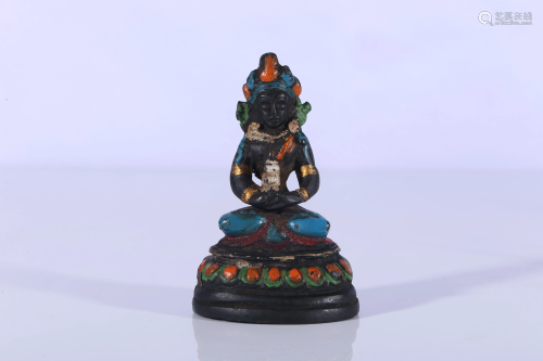 Tibet Color Painted Amitabha Figure