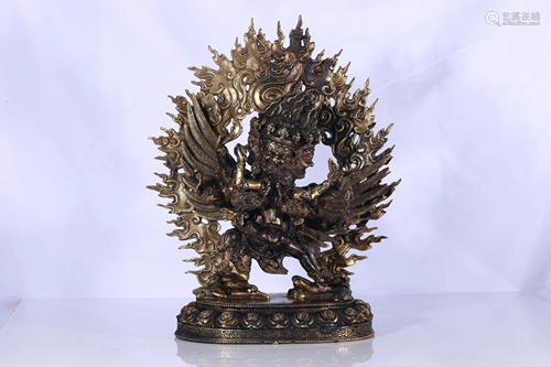 Tibet Gilt Bronze Cakrasamvara Figure