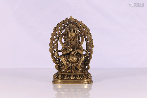 Tibet Style Lima Copper Alloy Mahakala Figure