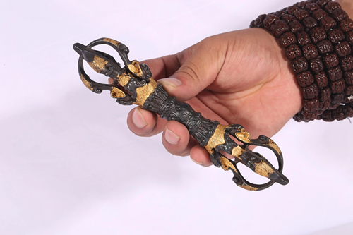 Tibet Cultivation Dharma Instrument Gilt Krodha Vajra