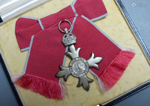 A George V civil MBE cased with box