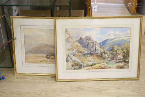 David Hall McKewan (1816-1873), pair of watercolours, A Vall...