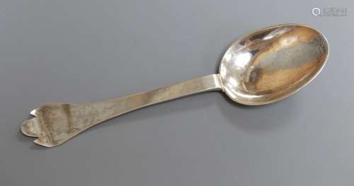 An early 18th century continental? white metal trefid spoon,...