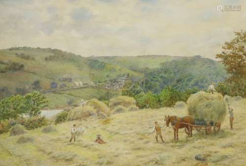 George M. Henton (1861-1924), watercolour, Village of River ...