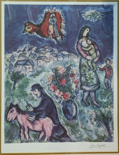 After Marc Chagall (1887-1985), Sur La Route Du