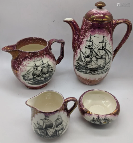 A collection of Gray s Pottery, pattern A7967 splashed