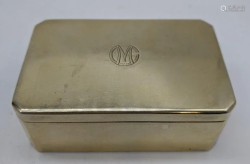 G.Keller of Paris gilt silver box, French marks to lip,