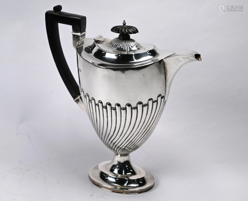 Late Victorian silver coffee pot
