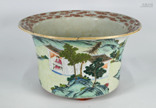 A 19th century Chinese famille rose jardiniere, Qing