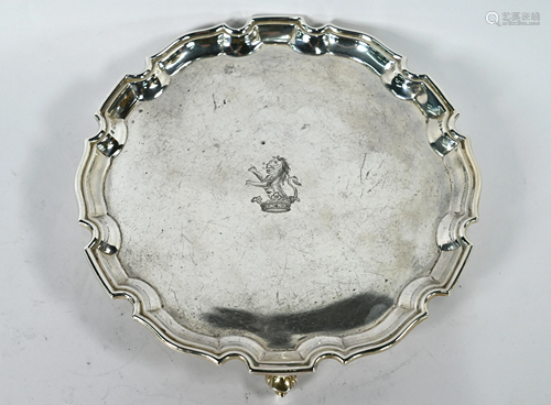 Silver letter-salver