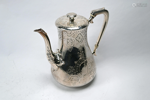 Victorian silver coffee pot