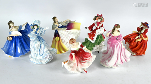 Seven Royal Doulton figures