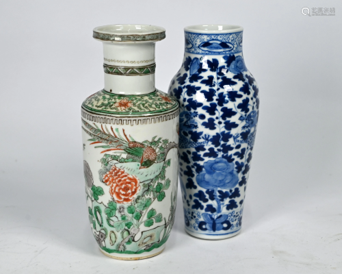 Two 19th century Chinese vases, late Qing dynasty