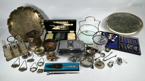 Various electroplated wares, etc.