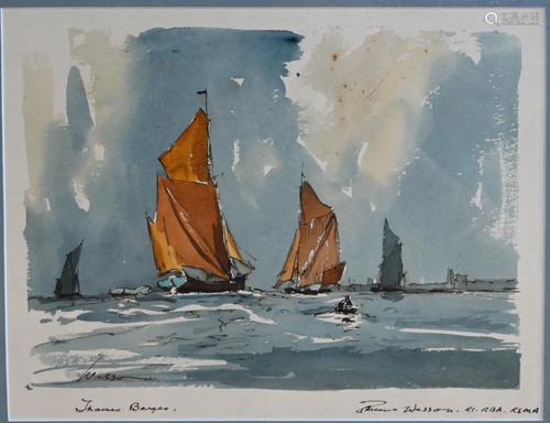 Edward Wesson RI, RBA, RSMA (1910-1983) - watercolour