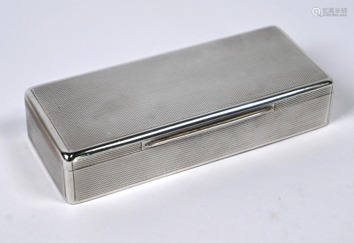Engine-turned Sterling table snuff-box