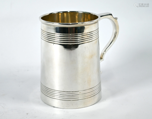 Silver pint mug
