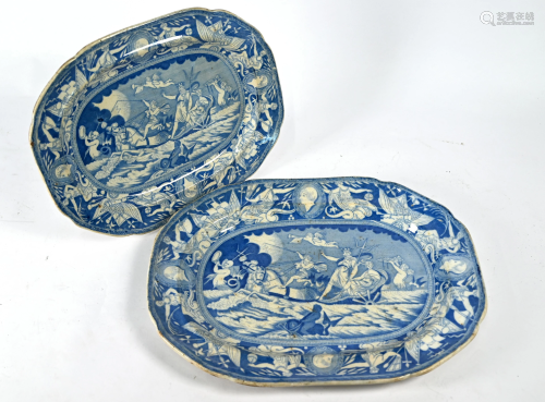 A graduated pair of George III Staffordshire pottery