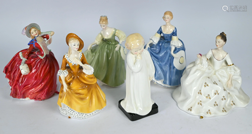 Six Royal Doulton figures