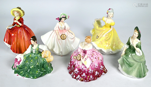 Six Royal Doulton figures