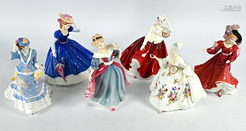 Six Royal Doulton figures