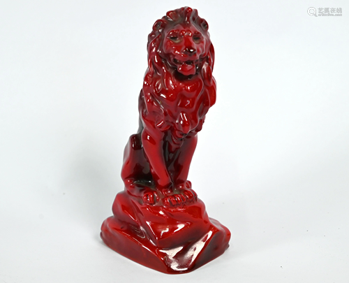 A Royal Doulton FlambÃ© lion