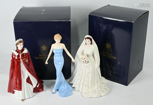 Two Royal Worcester figures HM Queen Elizabeth and