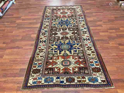 Antique lesghi star design shirvan Rug-4507