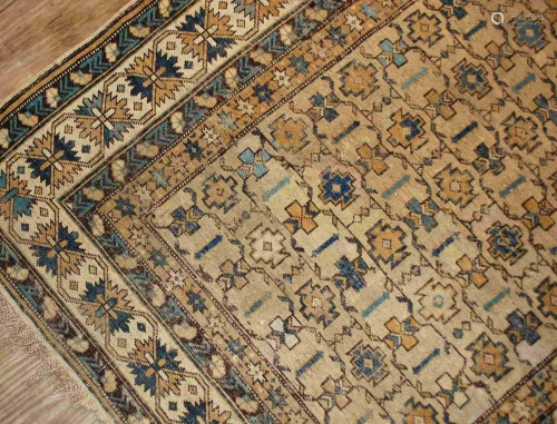 Handmade antique Caucasian Shirvan rug 3.9' x 4.10' (