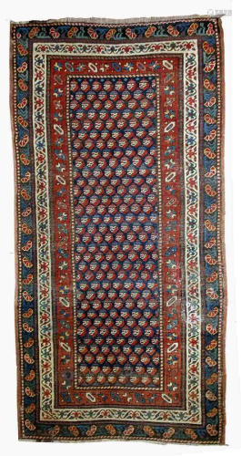 Handmade antique Caucasian Gendje rug 2.9' x 5.8' (