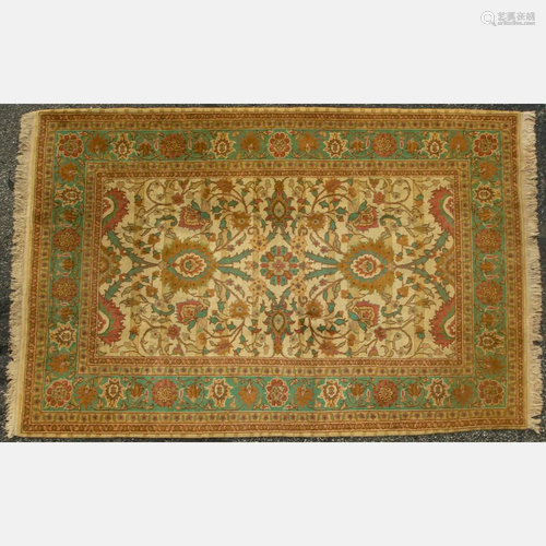 Turkish Oushak Wool Rug