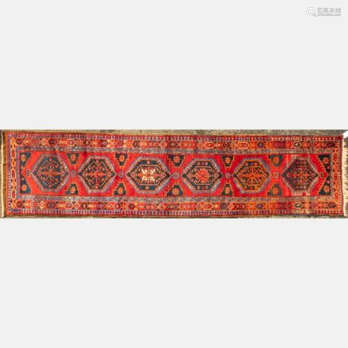 Antique Persian Heriz Northwest Persia Wool Runner