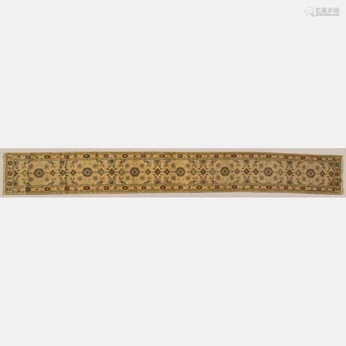 Indo Turkish Oushak Long Wool Runner