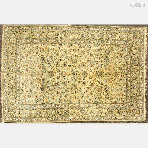 Persian Kashan Wool Rug