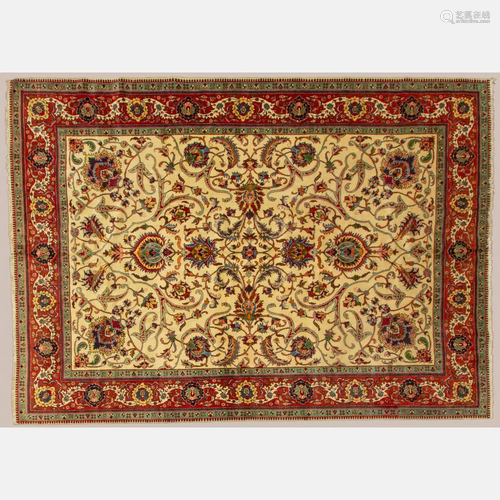 Fine Persian Tabriz Wool Rug