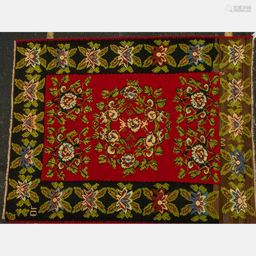 Turkish Caucasian Kilim Wool Rug