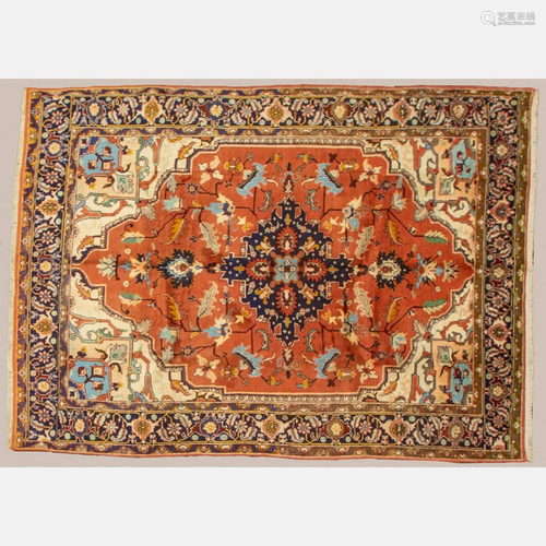 Persian Heriz Wool Rug