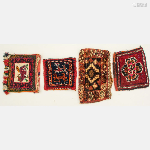 Four Persian Kurdish Wool Bags