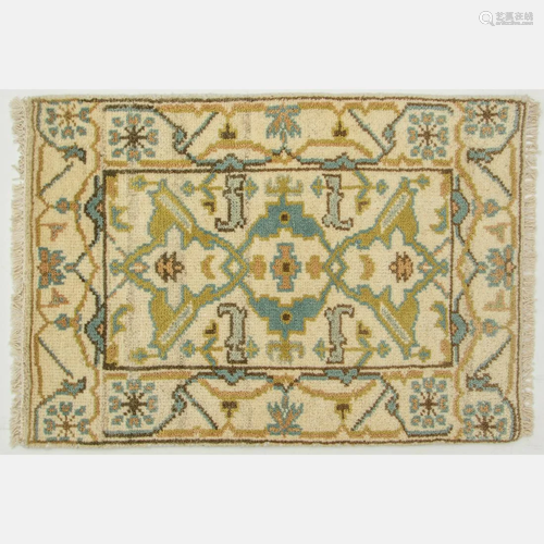 Indo Turkish Oushak Wool Rug